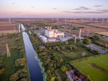 Overhead shot of Keadby Canal