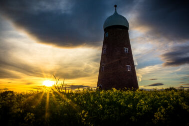 Maws Mill in Epworth at Sunset