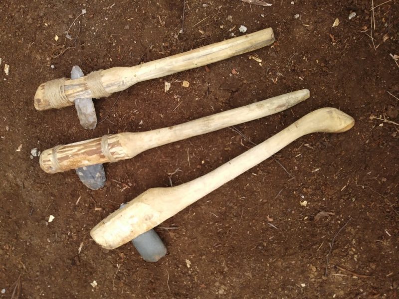 Stone Axes Axes used by the volunteers to create the Neolithic Trackway