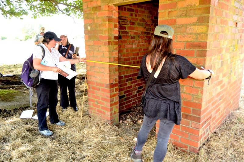 Volunteers surveying for the Lost Landscapes of Heroes project