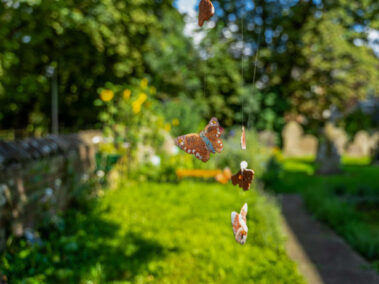Hanging butterflies at St Mark Church