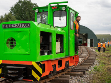 Schoma loco at Crowle Peatland Railway out for a test run