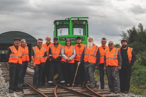 Volunteers working on the Crowle Peatland Railway project