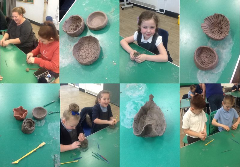 Crowle Primary Clay making with Crowle Primary children