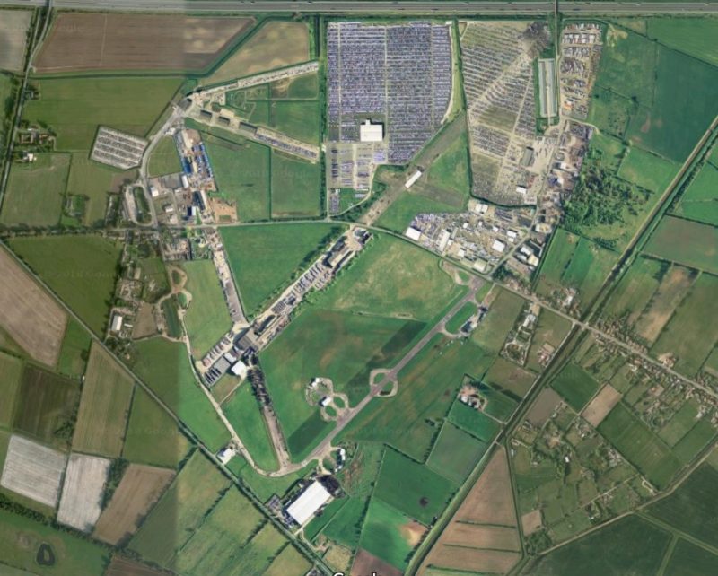 Aerial of Sandtoft airfield Aerial of Sandtoft airfield