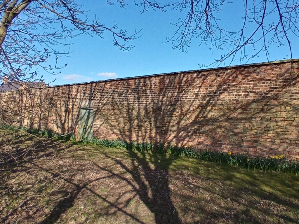 Walled gardens at former Temple Belwood estate, Belton
