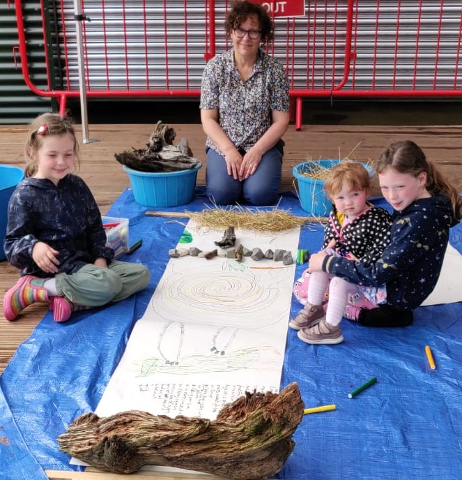 Bog Monster Workshop Children attending a bog monster workshop with local author Addy