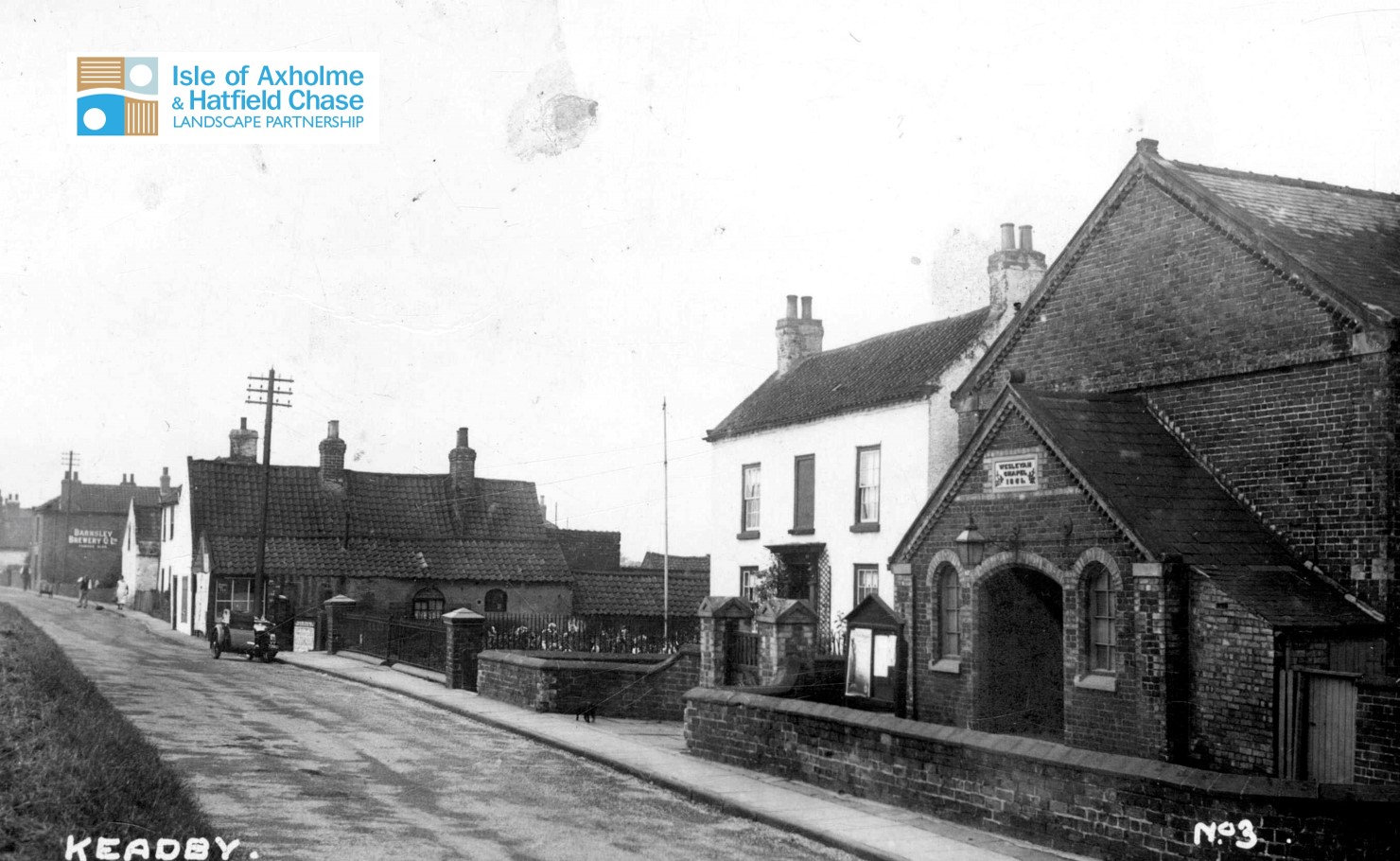 Photo taken circa 1937 showing the view of the street along the Trentside at Keadby
